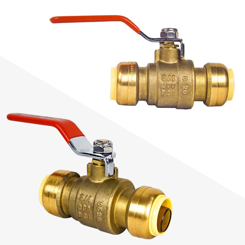 AB (Pack of 5) AB 3/4 Inch Push to Connect Ball Valve, 3/4 Inch Water Shut Off Valve with Disconnect Clip, Full Port Push Fit Ball Valve for Copper, CPVC,PE-RT and PEX Pipe, UPC Certified - Image 3